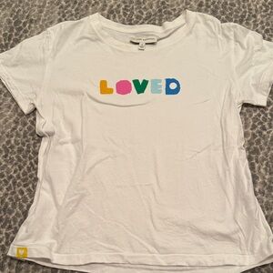 Women’s Kerri Rosenthal  White 'Loved' T-Shirt